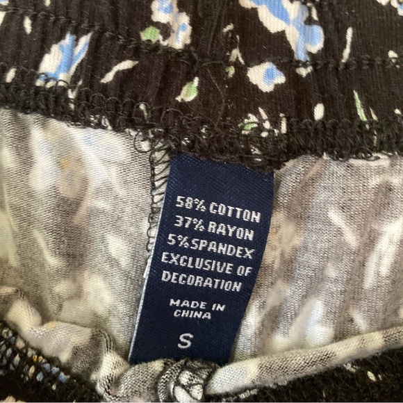 Chaps Black & Blue Floral Pj Set S - Picture 8 of 9